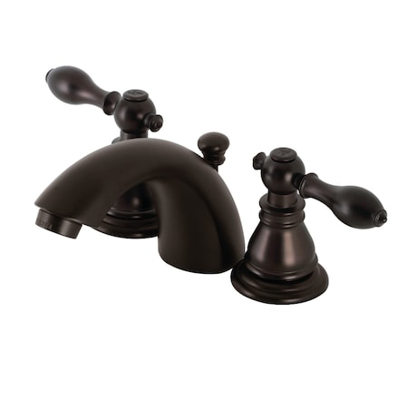 Kingston Brass KB955ACL Mini-Widespread Bathroom Faucet with Plastic Pop-Up, Oil Rubbed Bronze KB955ACL